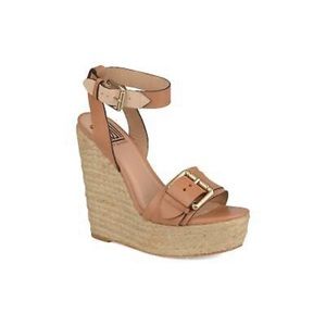 Pour La Victoire Women Jaclyn Espadrille Wedge Leather Sandal Shoes 9